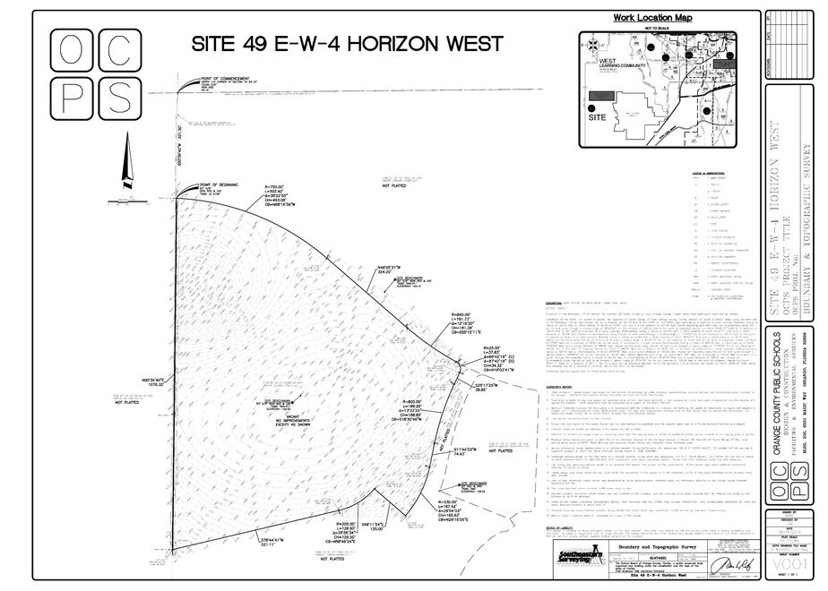Map of Boundary &amp; Topographic Survey